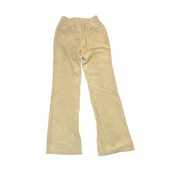 Emory Park Cozy Zone Corduroy Pants Womens M Khaki High Rise Flare Split Hem NWT - Picture 13 of 13